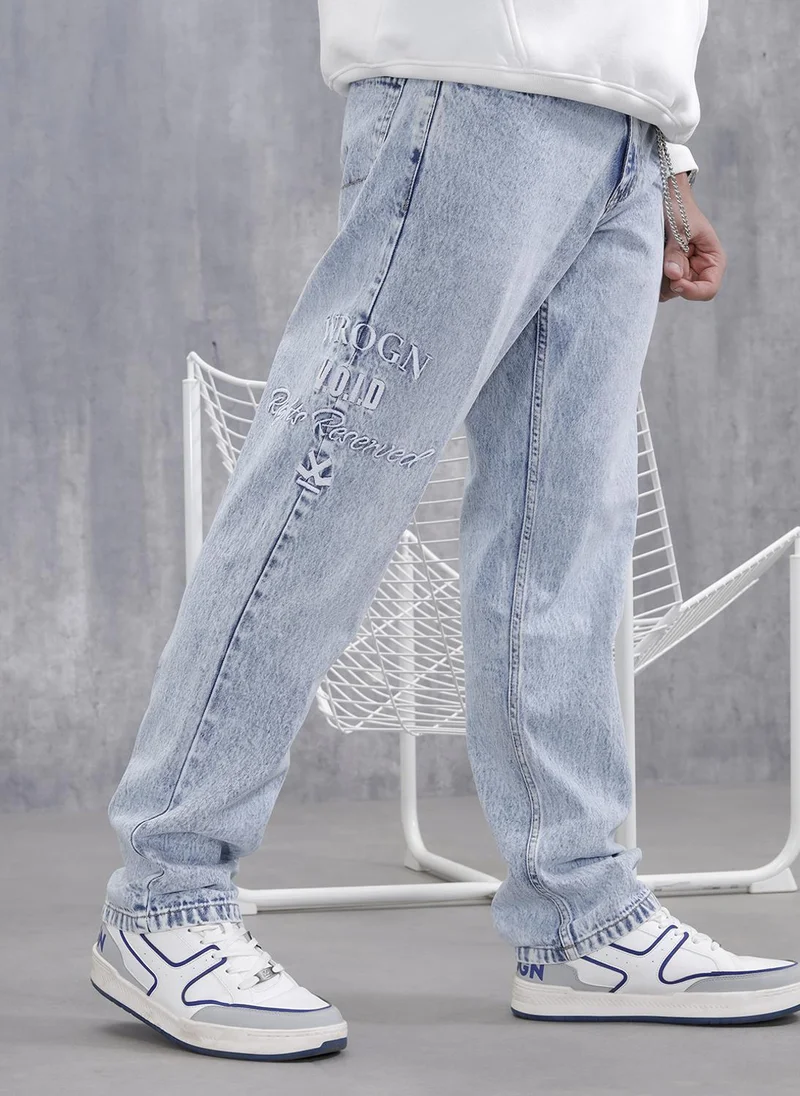 Men Casual Anti Fit Jeans With Tonal Embroidery | Super Stone